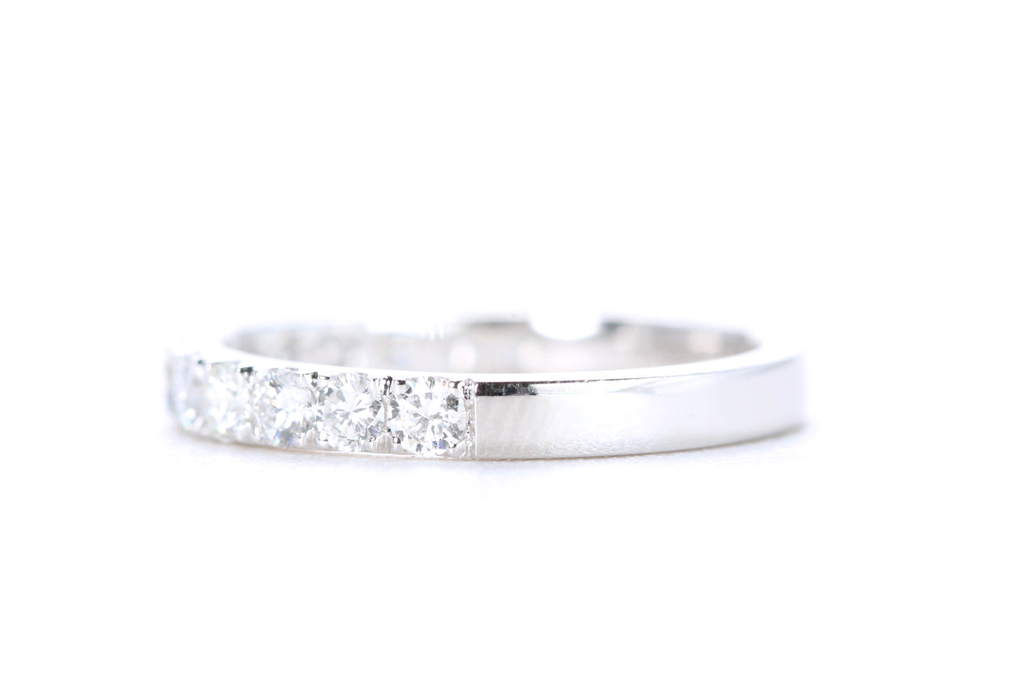 Micro Pavé Diamond Ring 3/4 Carat in Platinum