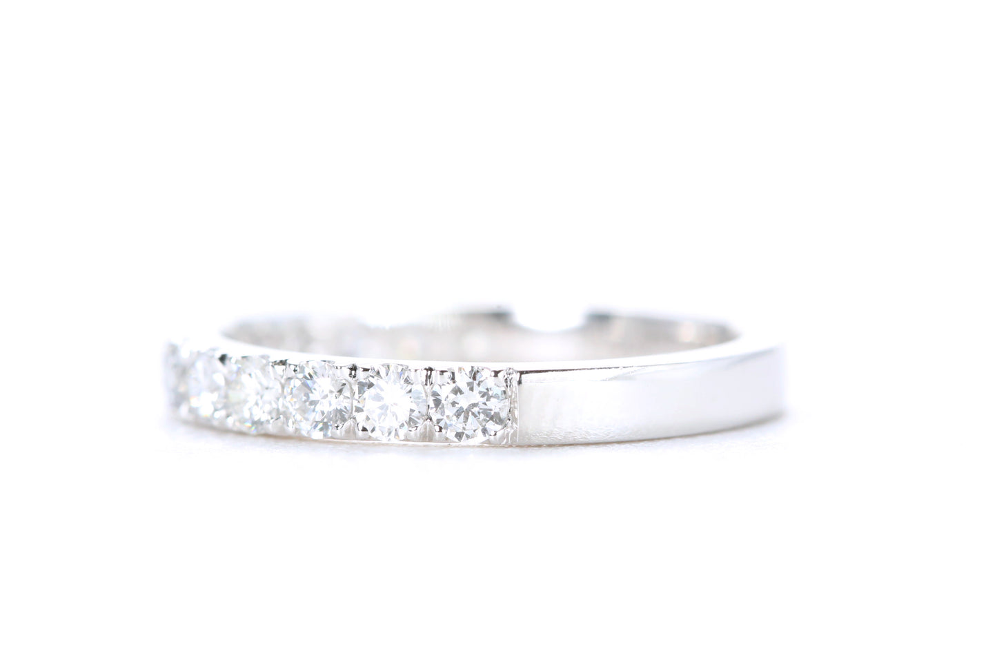 Micro Pavé Diamond Ring 3/4 Carat in Platinum