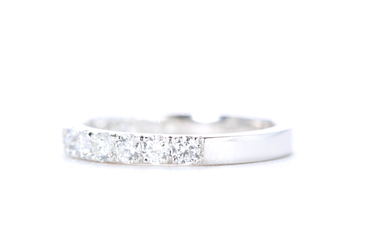 Micro Pavé Diamond Ring 3/4 Carat in Platinum