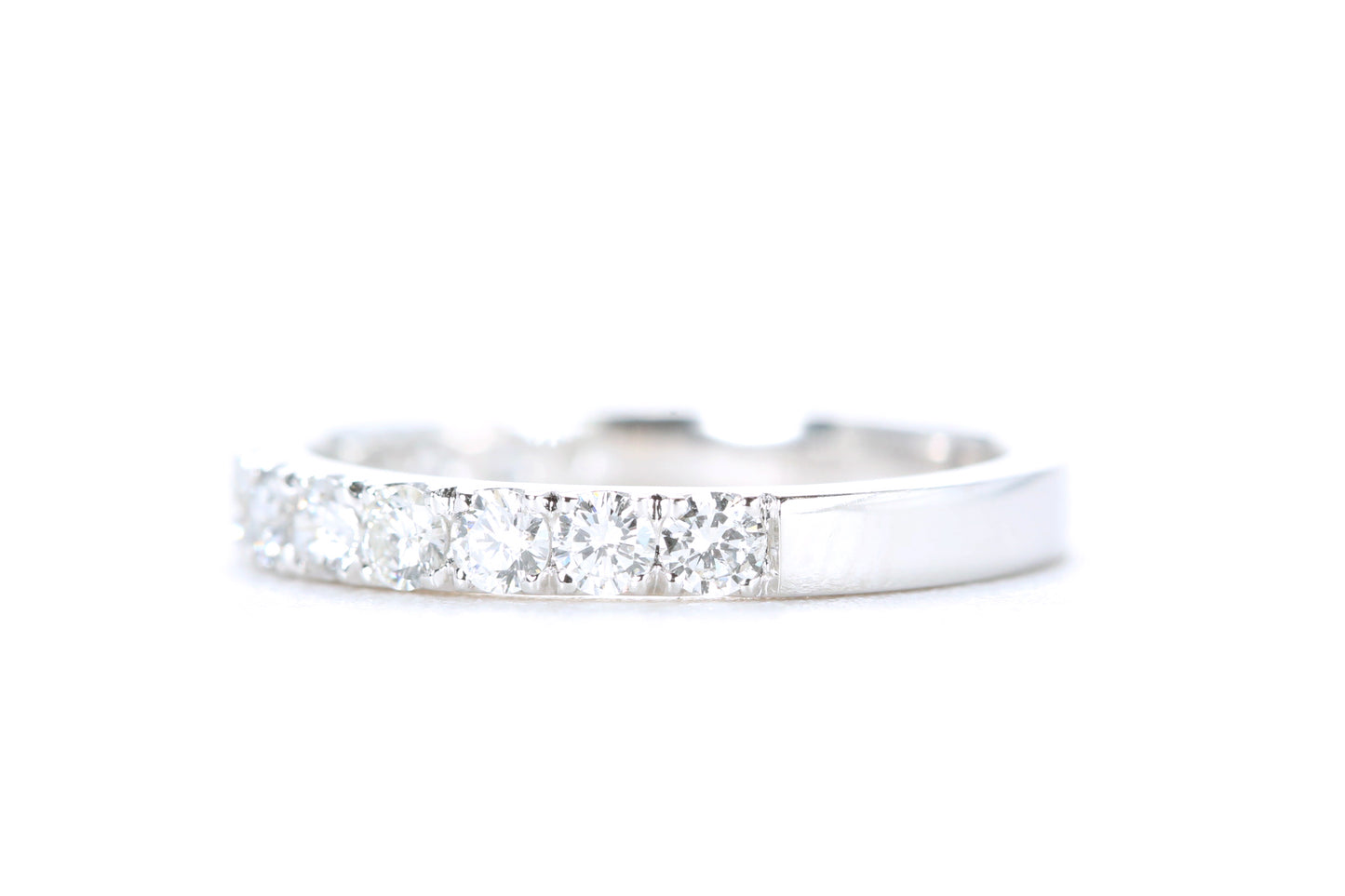 Micro Pavé Diamond Ring 3/4 Carat in Platinum