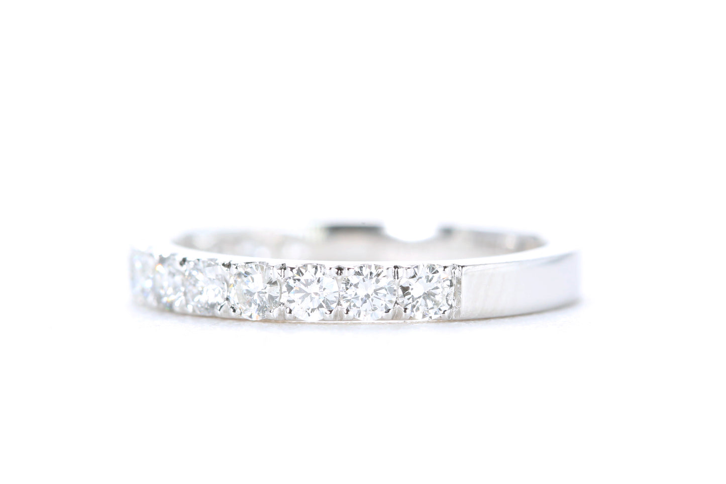 Micro Pavé Diamond Ring 3/4 Carat in Platinum