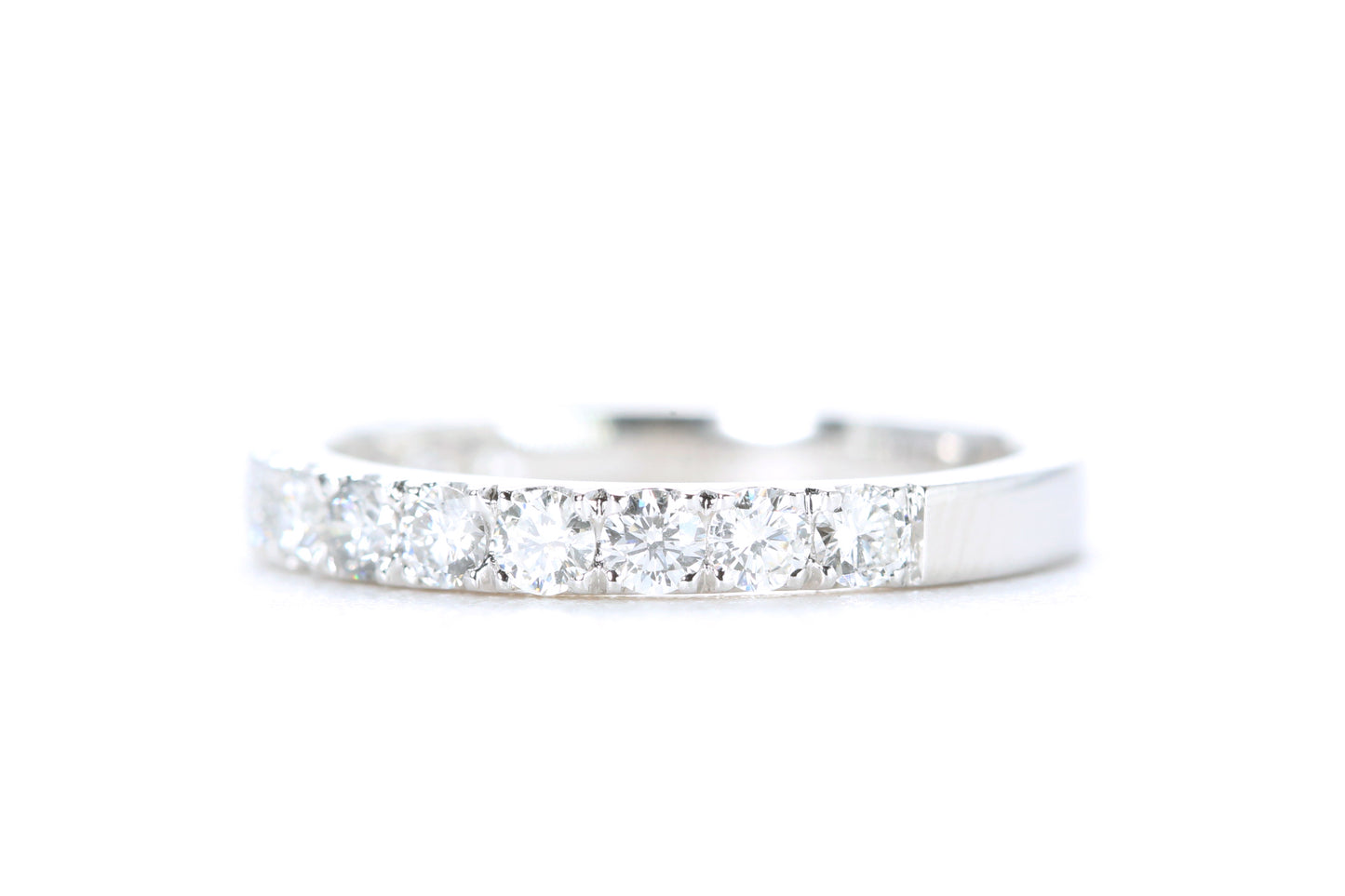 Micro Pavé Diamond Ring 3/4 Carat in Platinum