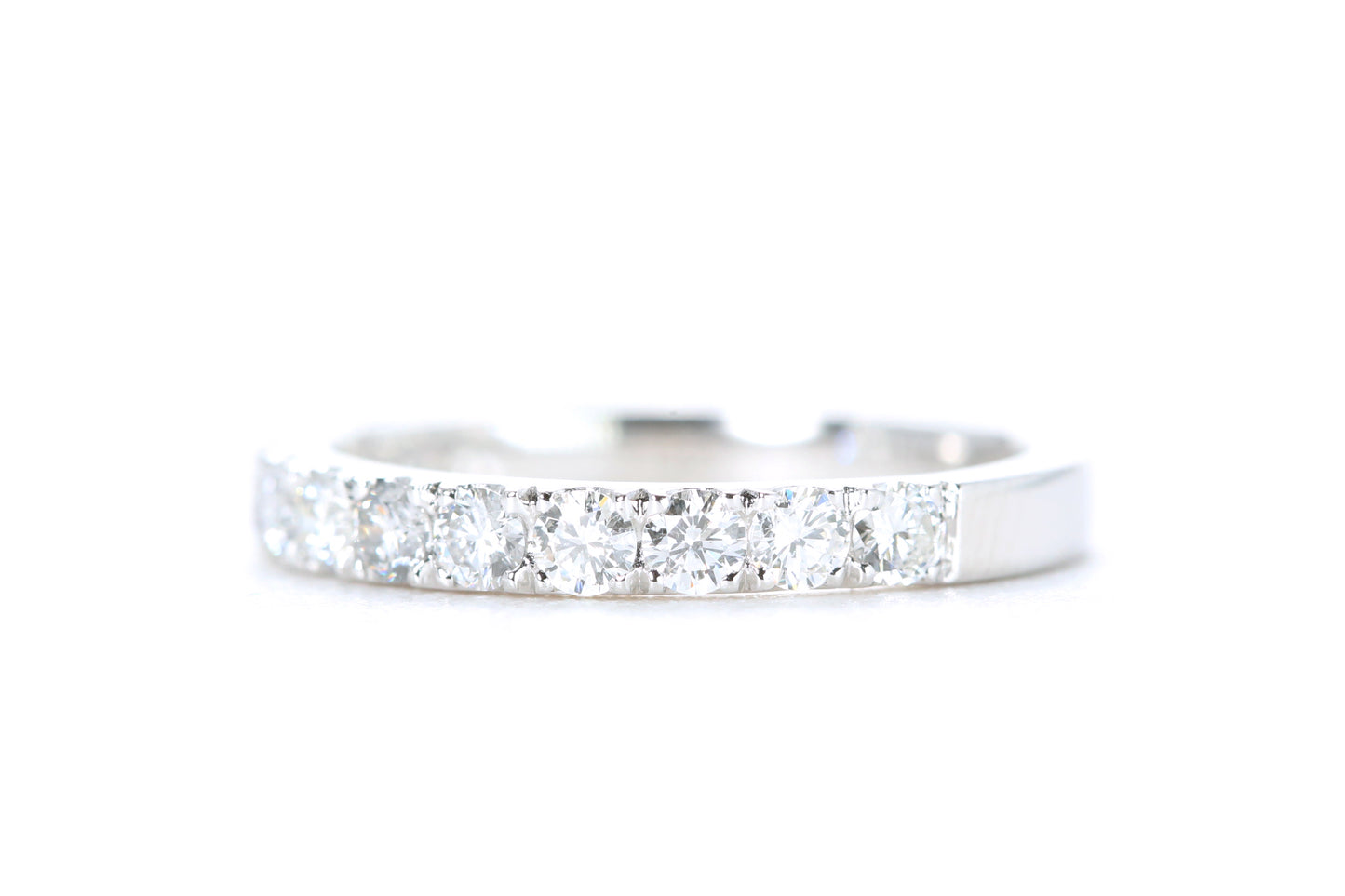 Micro Pavé Diamond Ring 3/4 Carat in Platinum