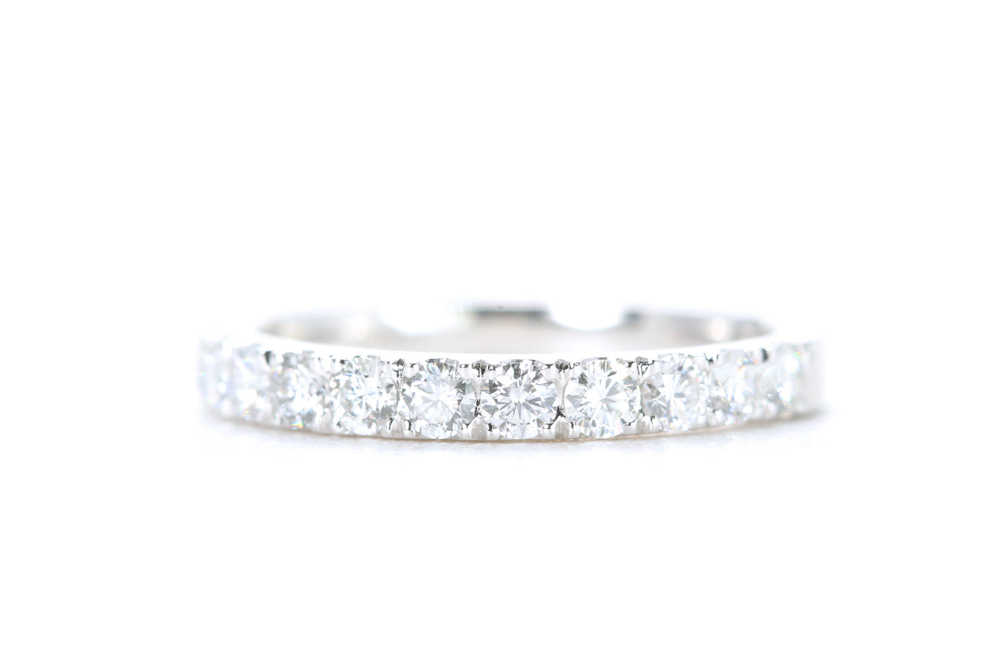 Micro Pavé Diamond Ring 3/4 Carat in Platinum