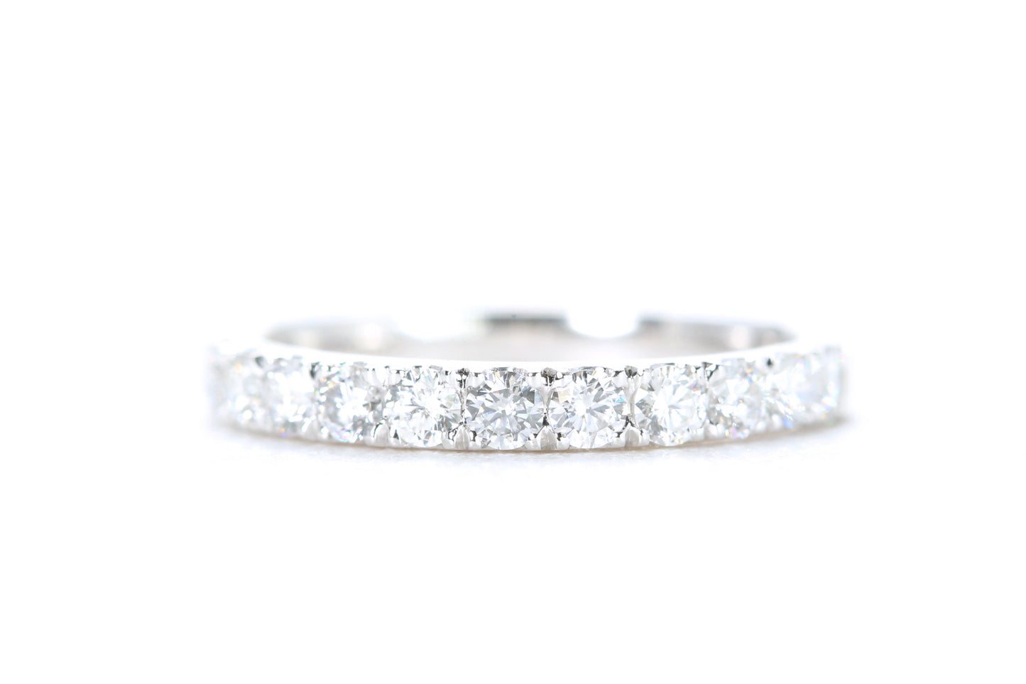 Micro Pavé Diamond Ring 3/4 Carat in Platinum