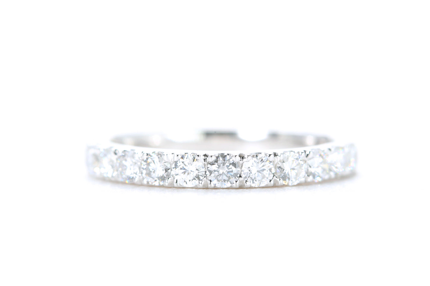 Micro Pavé Diamond Ring 3/4 Carat in Platinum