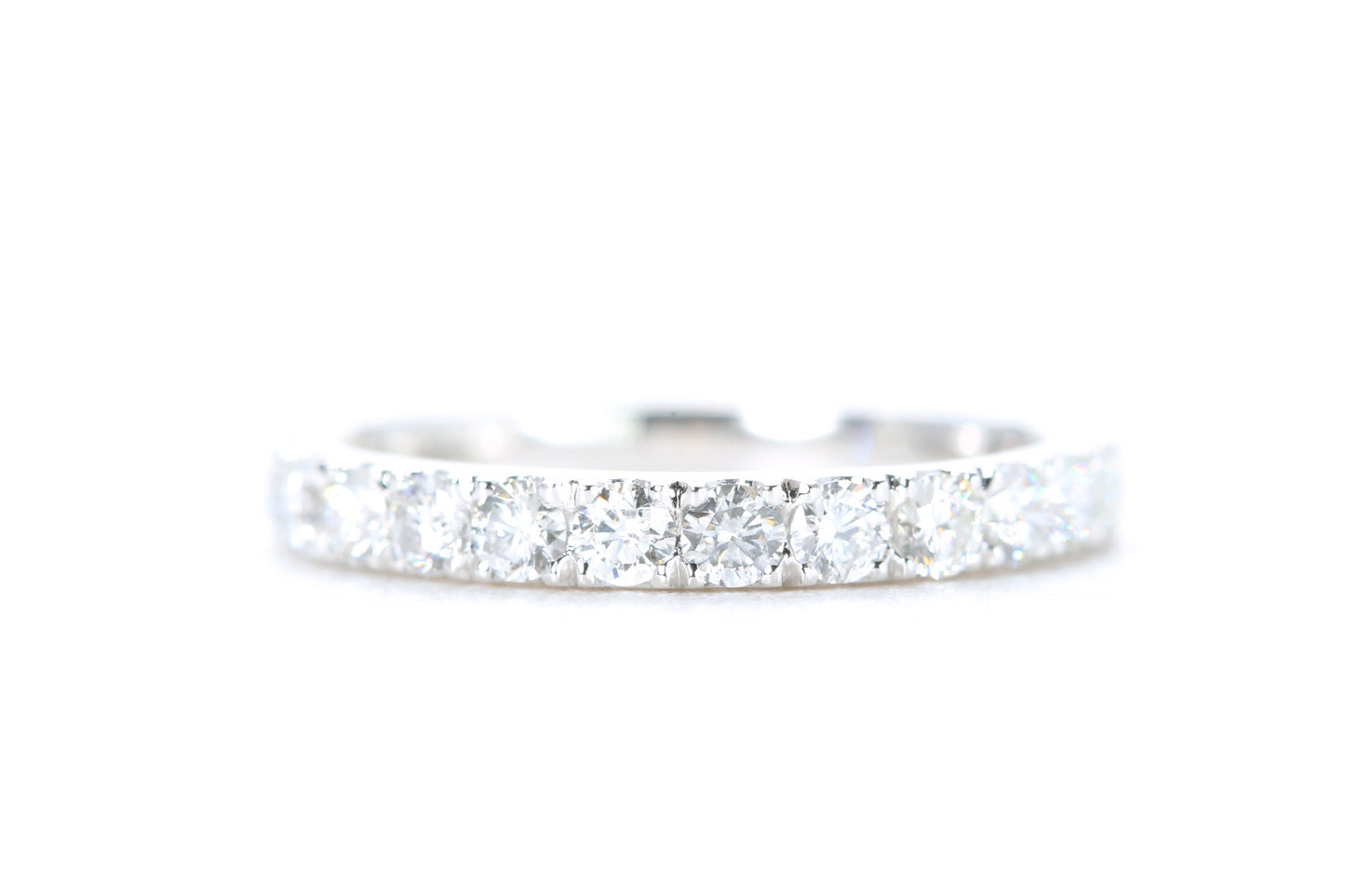 Micro Pavé Diamond Ring 3/4 Carat in Platinum