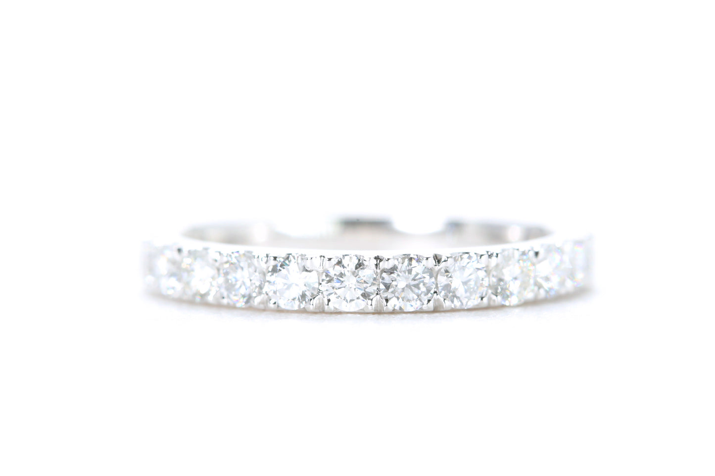 Micro Pavé Diamond Ring 3/4 Carat in Platinum