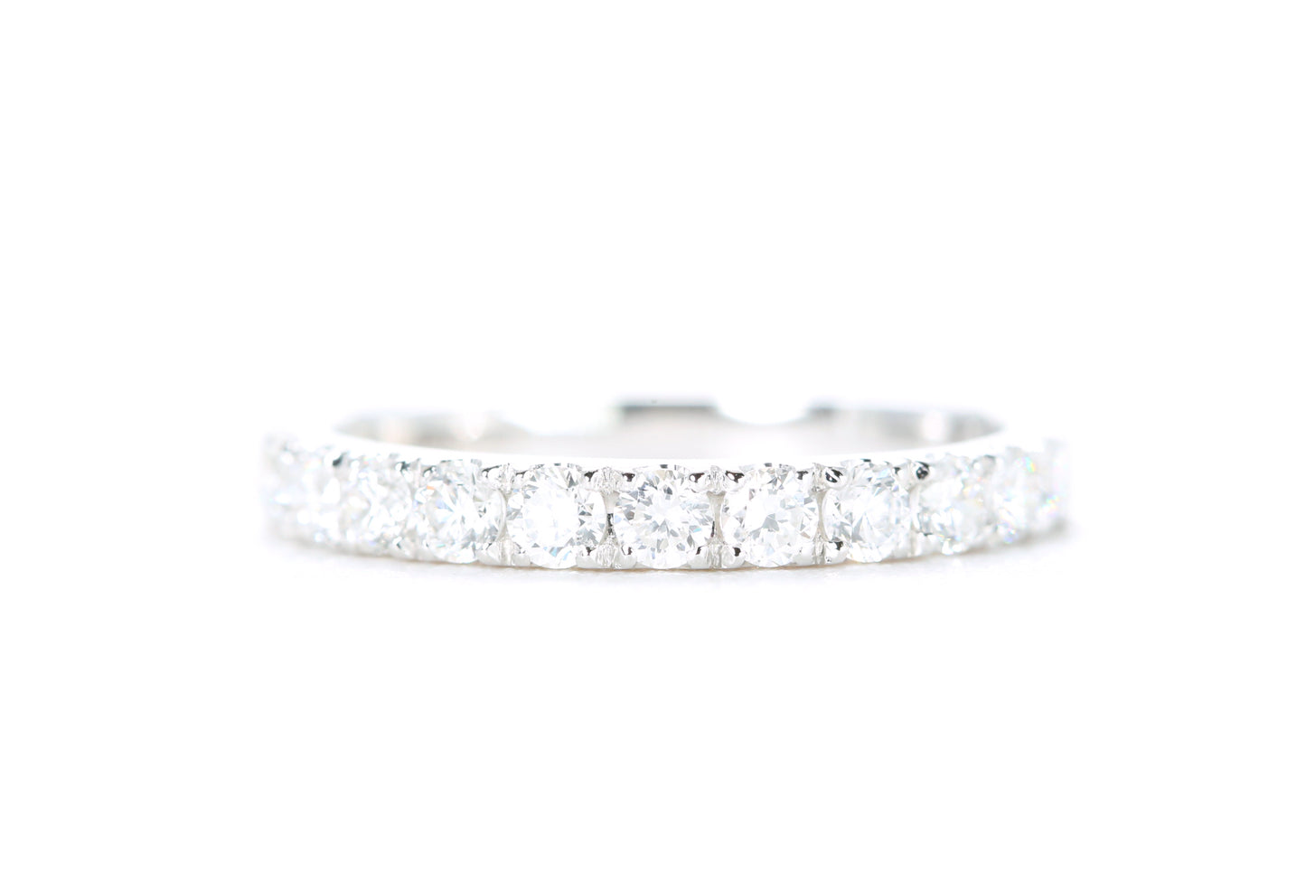 Micro Pavé Diamond Ring 3/4 Carat in White Gold