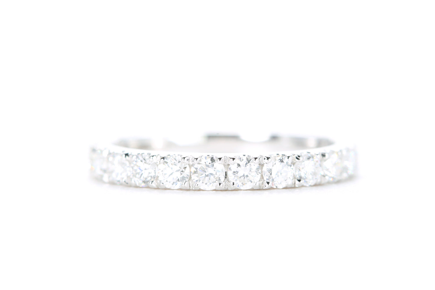 Micro Pavé Diamond Ring 3/4 Carat in White Gold