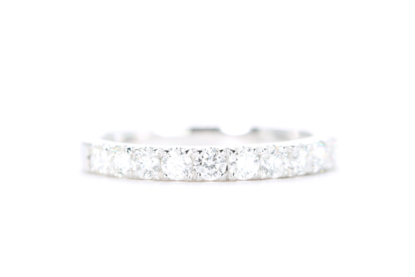 Micro Pavé Diamond Ring 3/4 Carat in White Gold