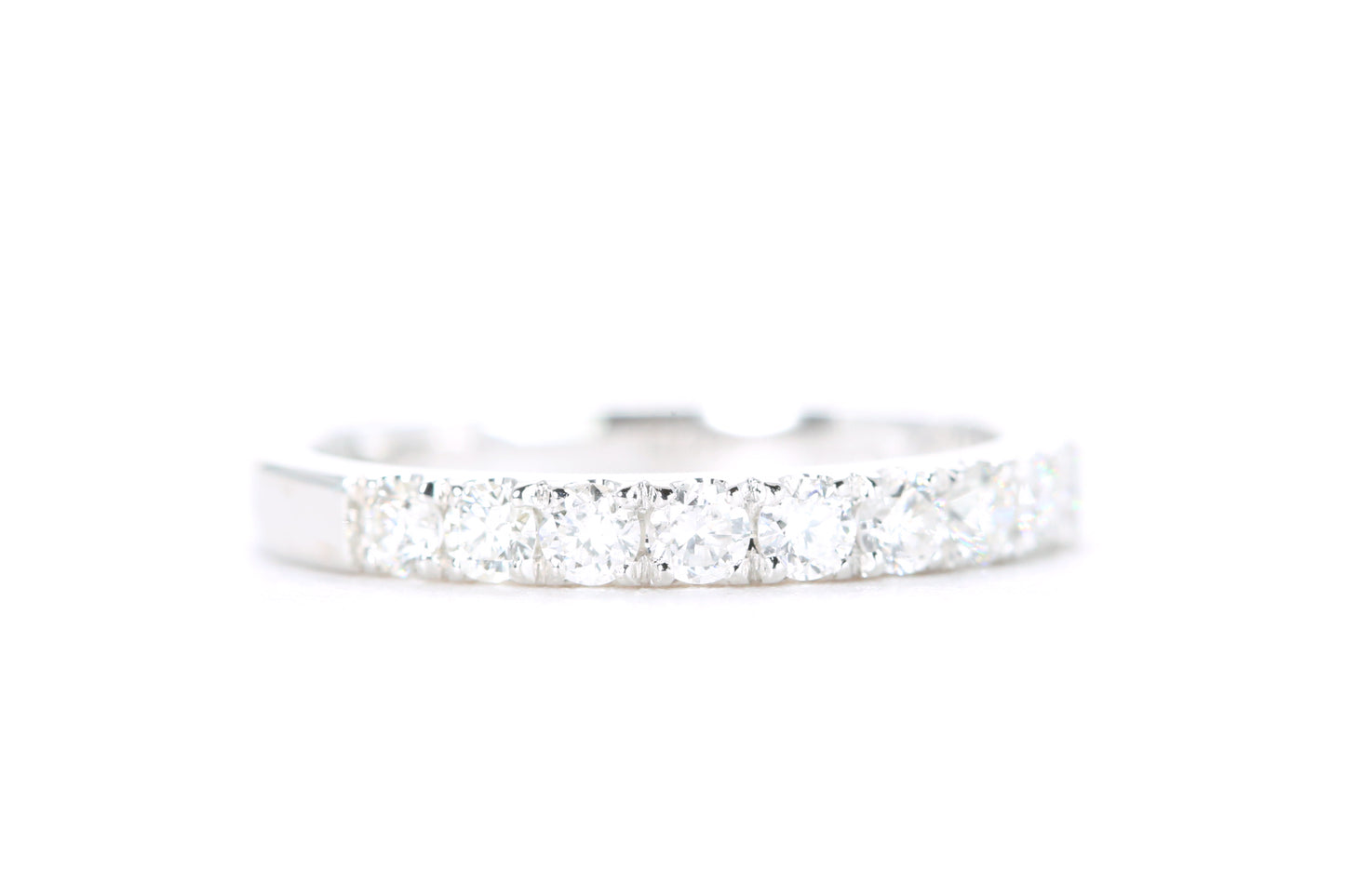 Micro Pavé Diamond Ring 3/4 Carat in White Gold