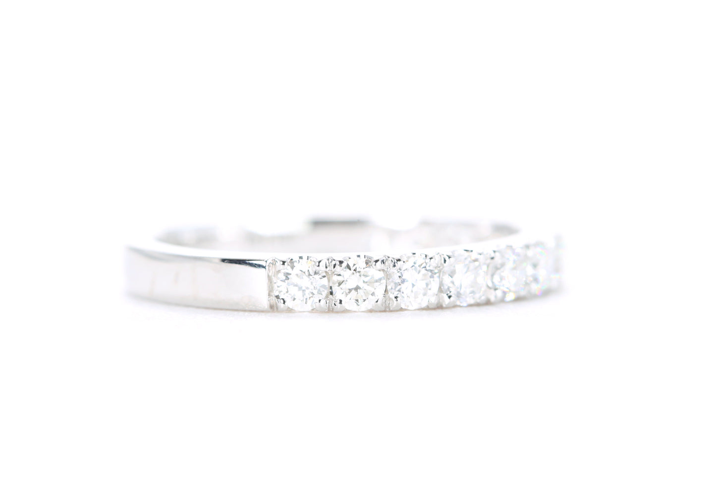 Micro Pavé Diamond Ring 3/4 Carat in White Gold