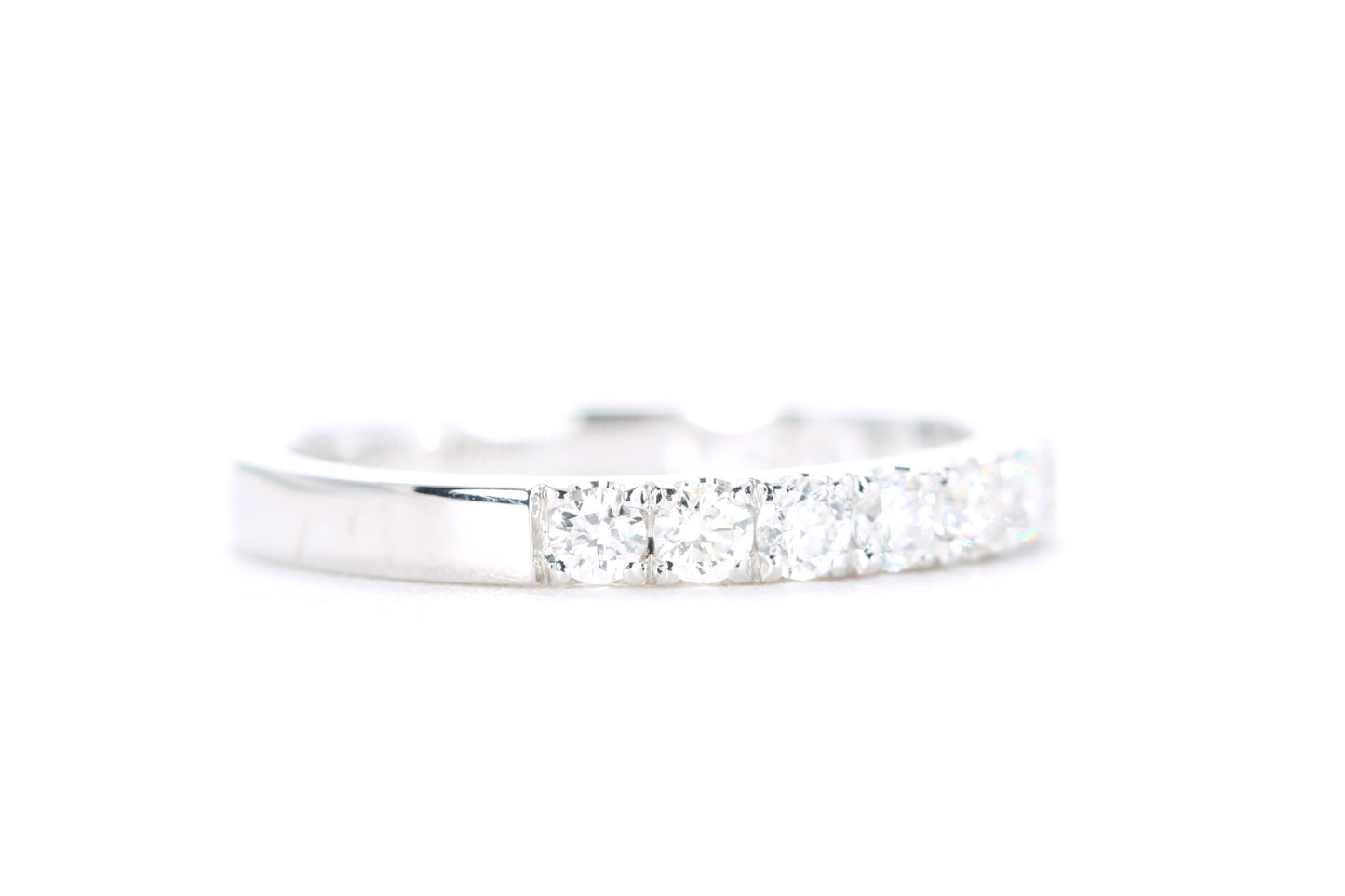 Micro Pavé Diamond Ring 3/4 Carat in White Gold