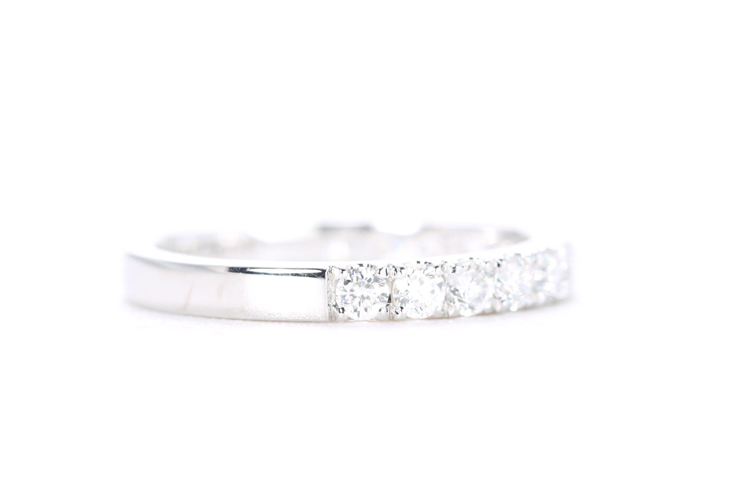 Micro Pavé Diamond Ring 1/2 Carat in White Gold