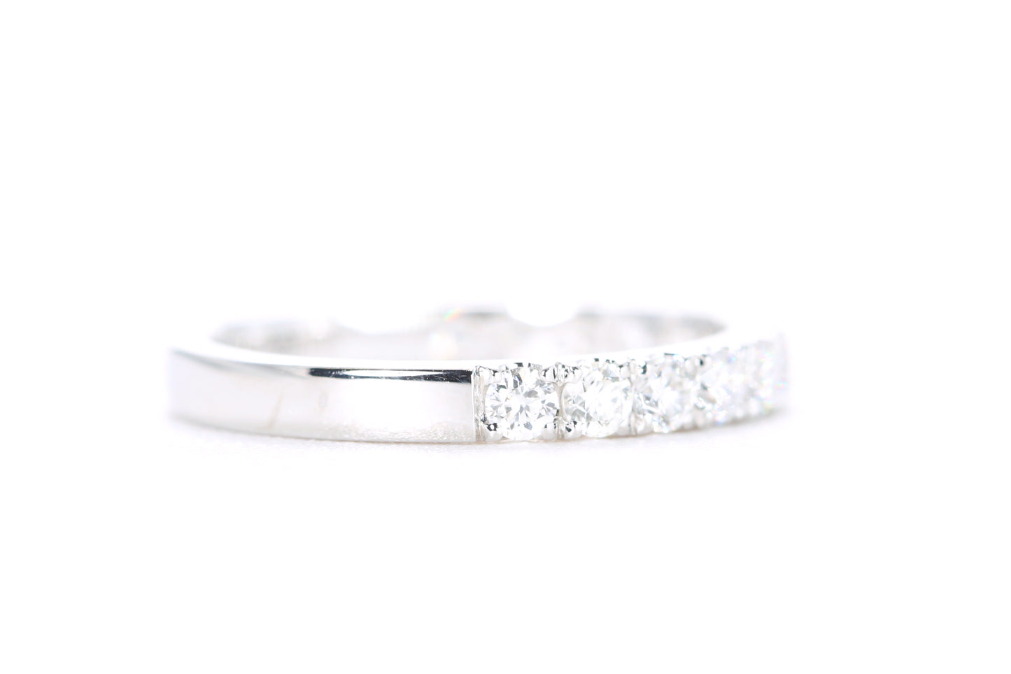 Micro Pavé Diamond Ring 1/2 Carat in White Gold