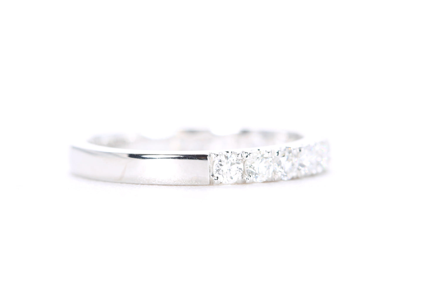 Micro Pavé Diamond Ring 1/2 Carat in White Gold