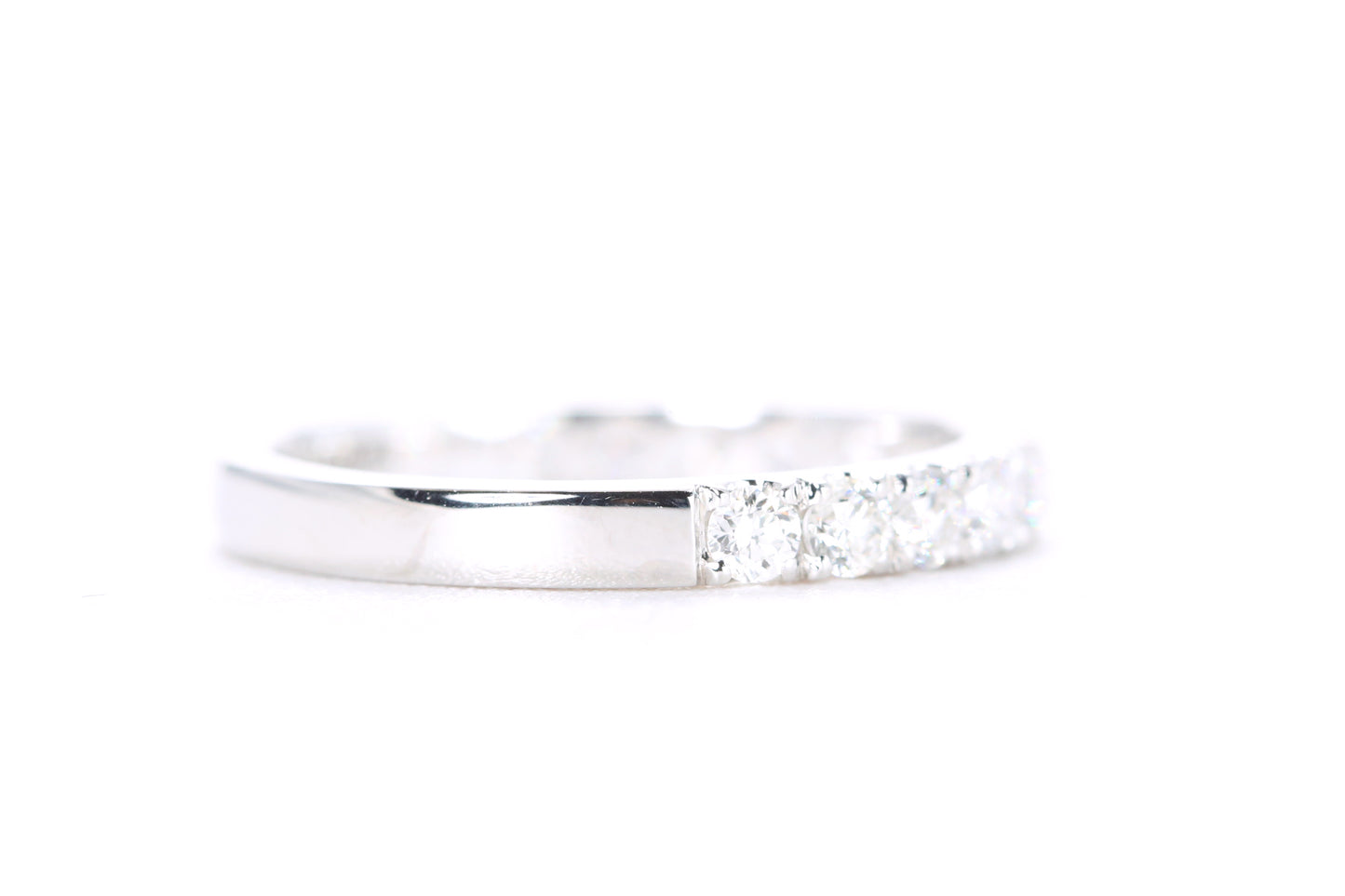 Micro Pavé Diamond Ring 3/4 Carat in White Gold