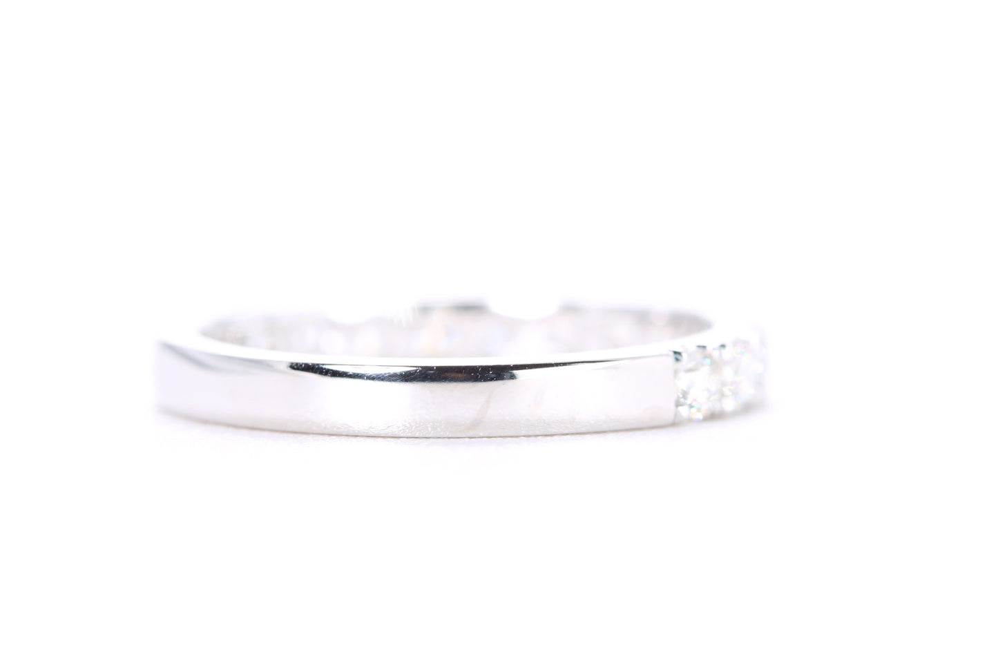 Micro Pavé Diamond Ring 3/4 Carat in White Gold