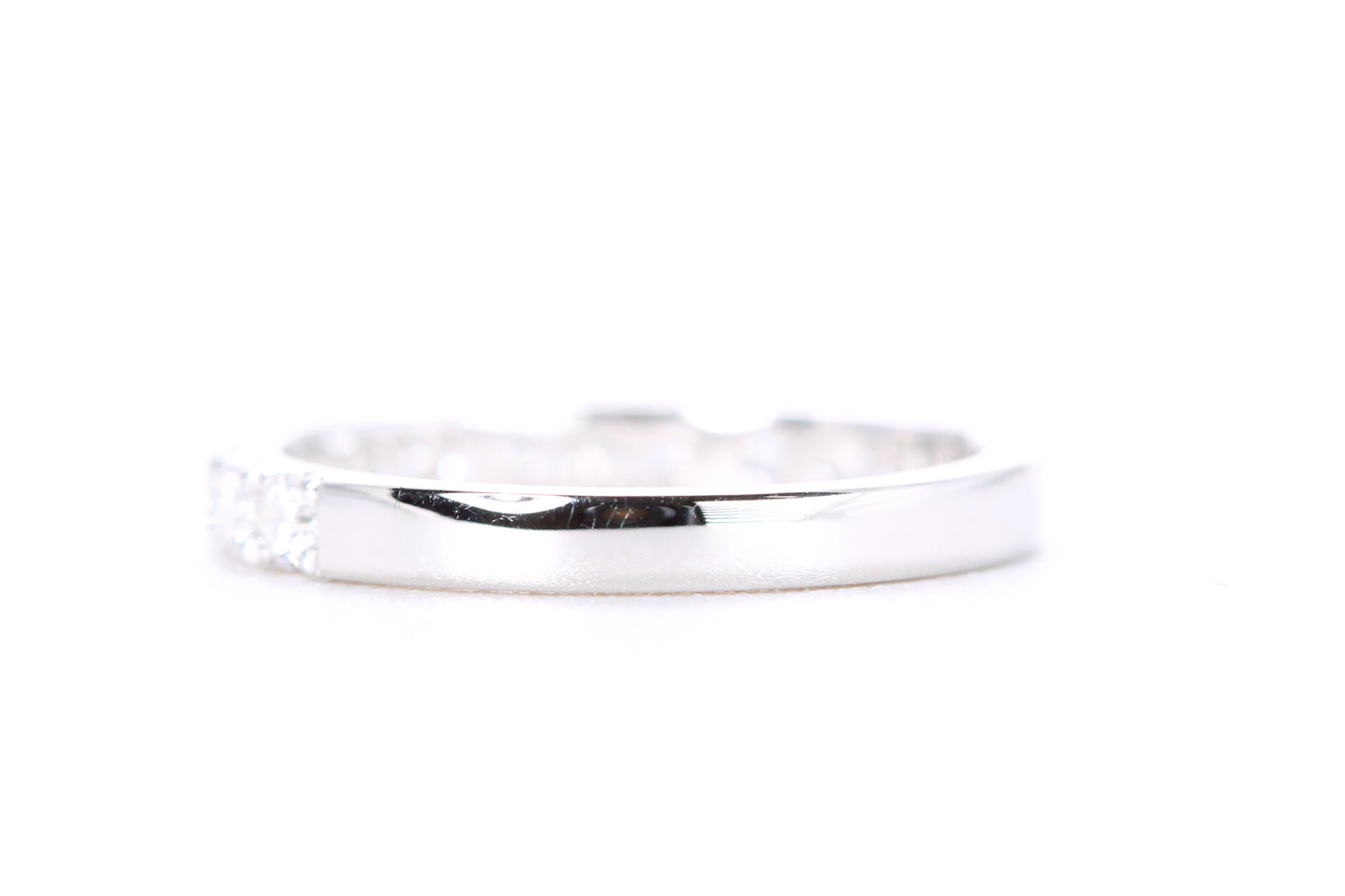 Micro Pavé Diamond Ring 3/4 Carat in White Gold