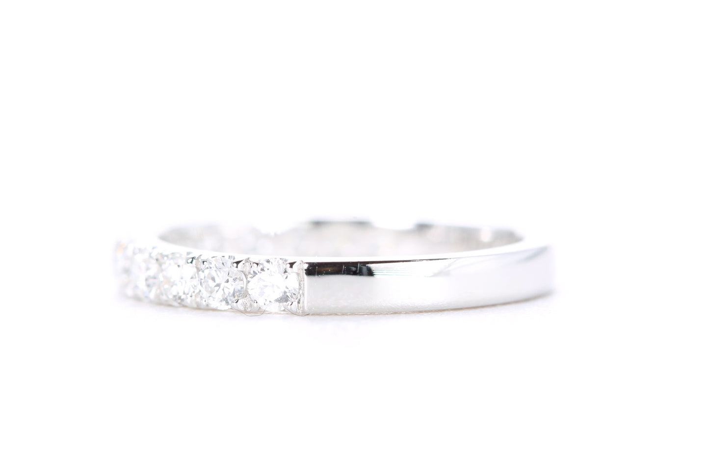 Micro Pavé Diamond Ring 1/2 Carat in White Gold