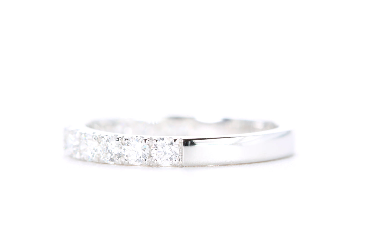 Micro Pavé Diamond Ring 3/4 Carat in White Gold