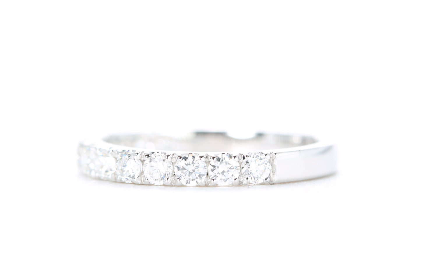 Micro Pavé Diamond Ring 3/4 Carat in White Gold