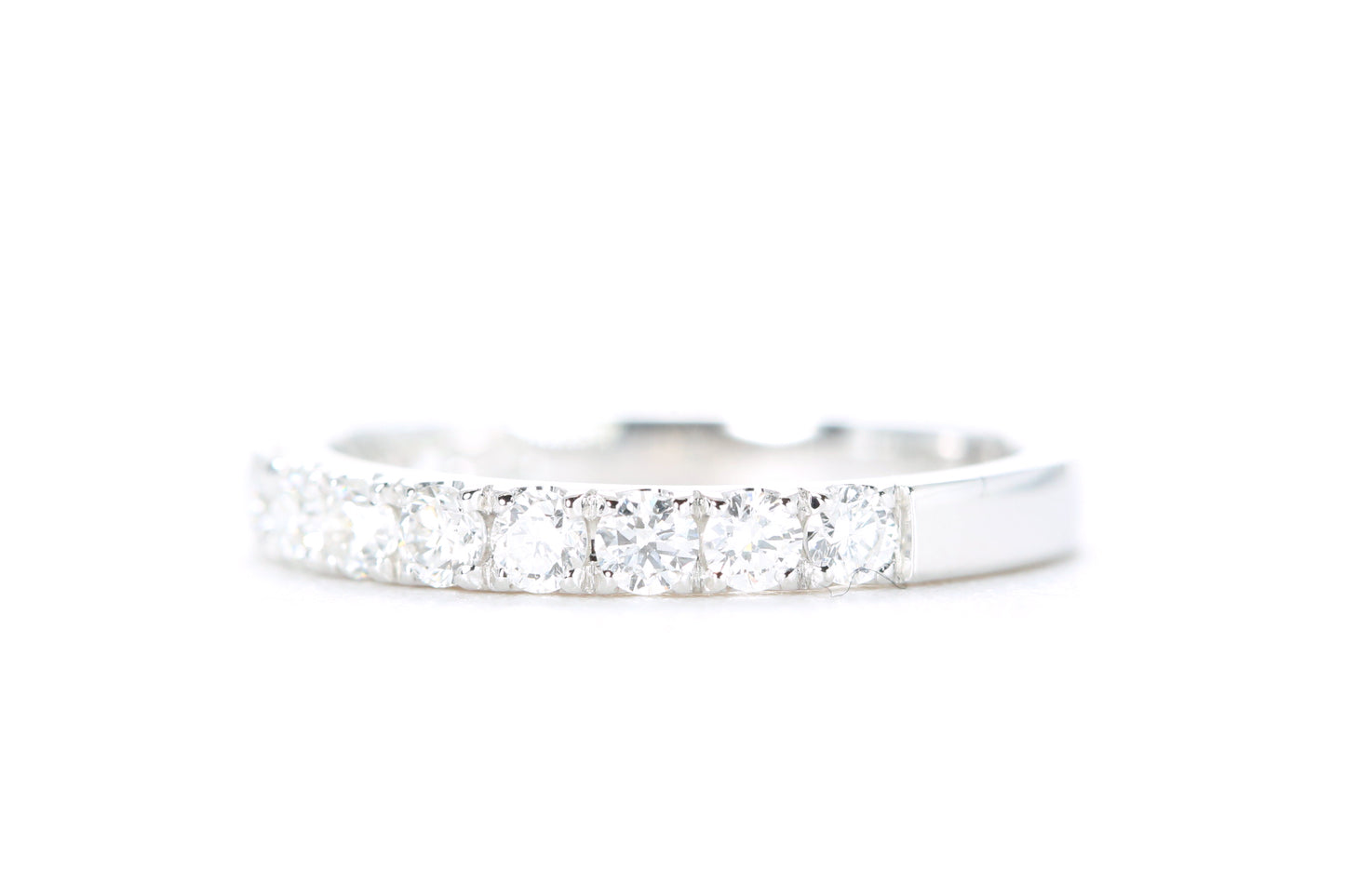 Micro Pavé Diamond Ring 3/4 Carat in White Gold