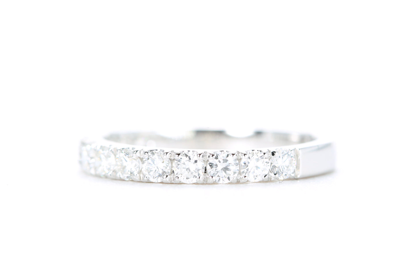 Micro Pavé Diamond Ring 3/4 Carat in White Gold