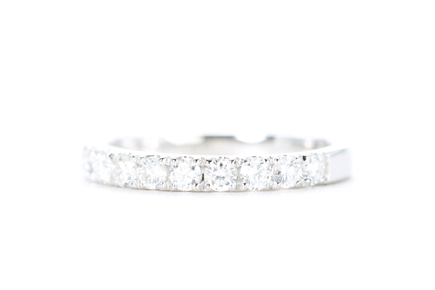 Micro Pavé Diamond Ring 3/4 Carat in White Gold
