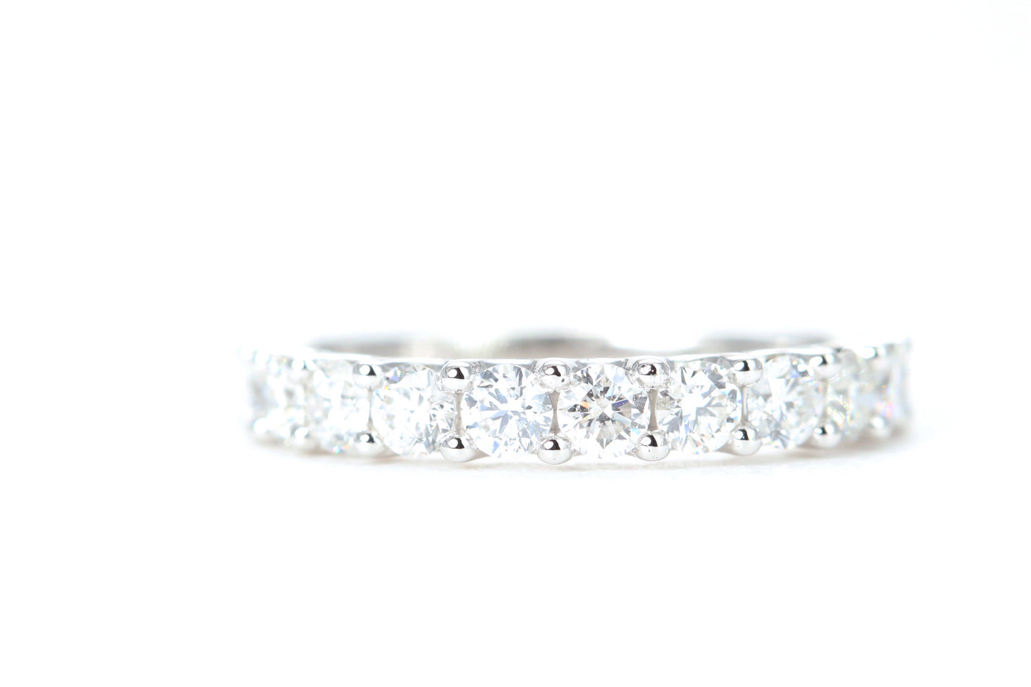 Micro Pavé One Carat Diamond Ring in 14K White Gold