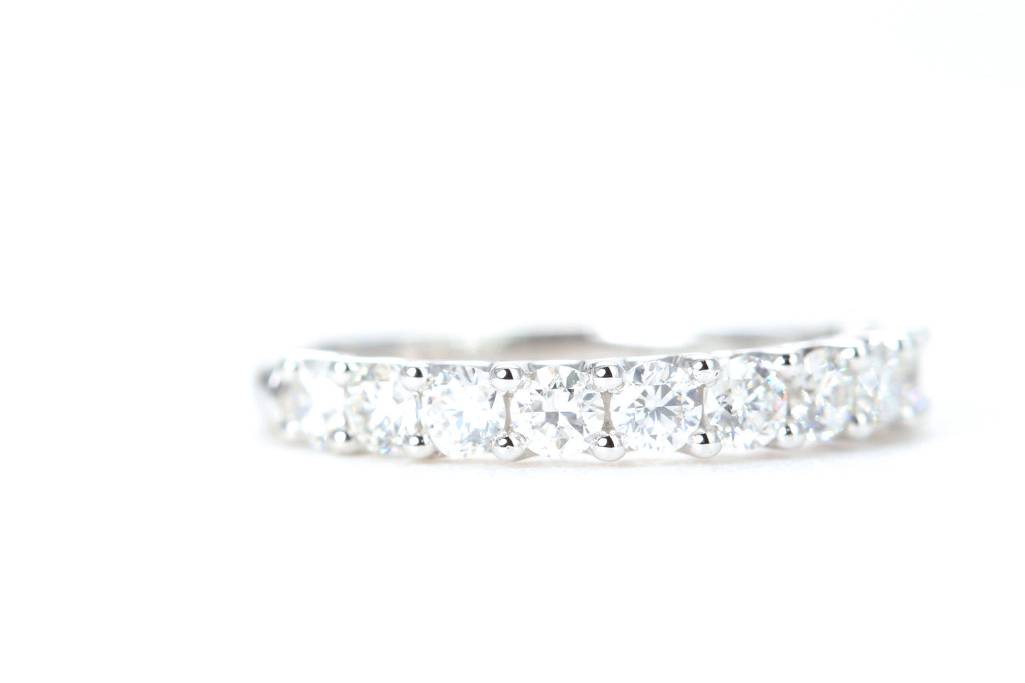 Micro Pavé One Carat Diamond Ring in 14K White Gold