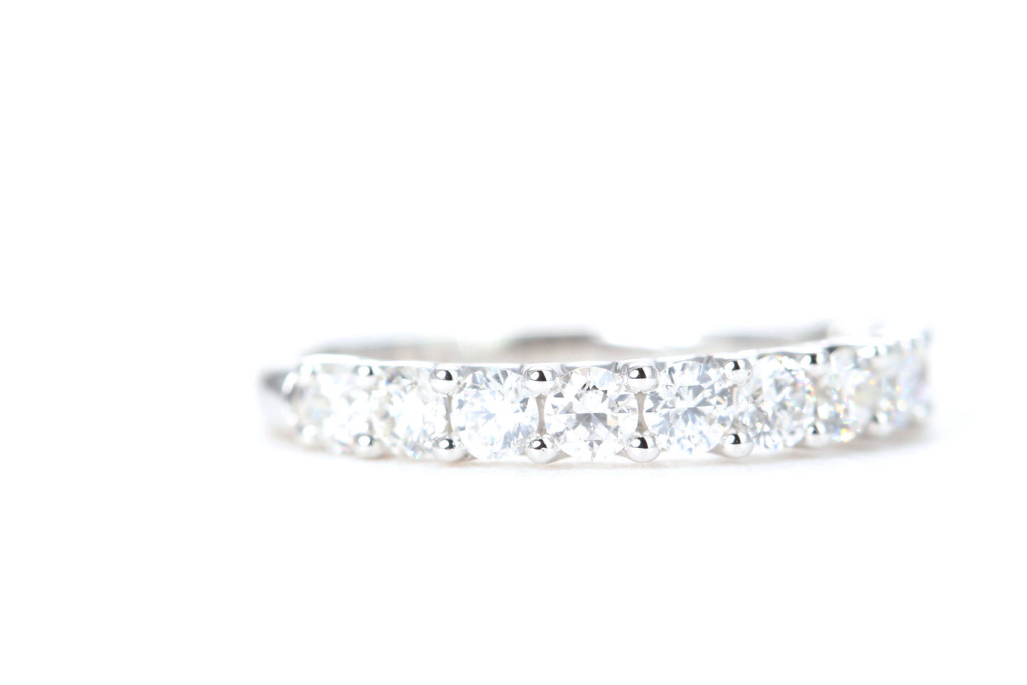 Micro Pavé One Carat Diamond Ring in 14K White Gold