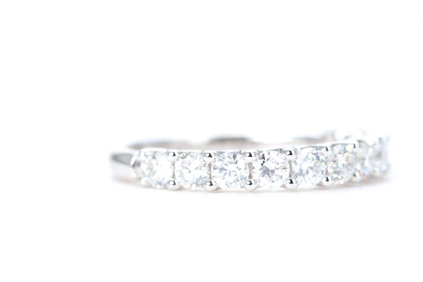 Micro Pavé One Carat Diamond Ring in 14K White Gold