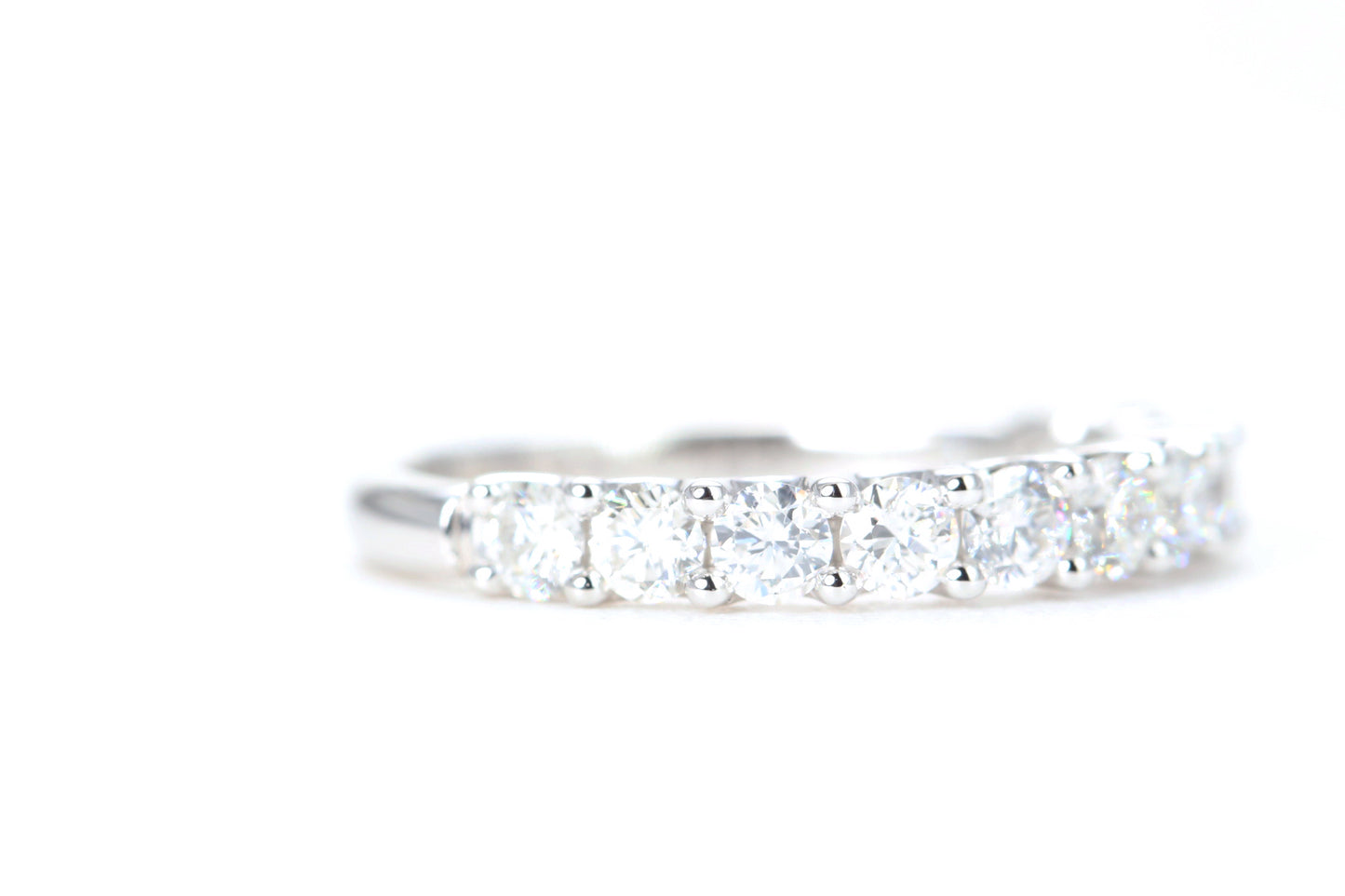 Micro Pavé One Carat Diamond Ring in 14K White Gold