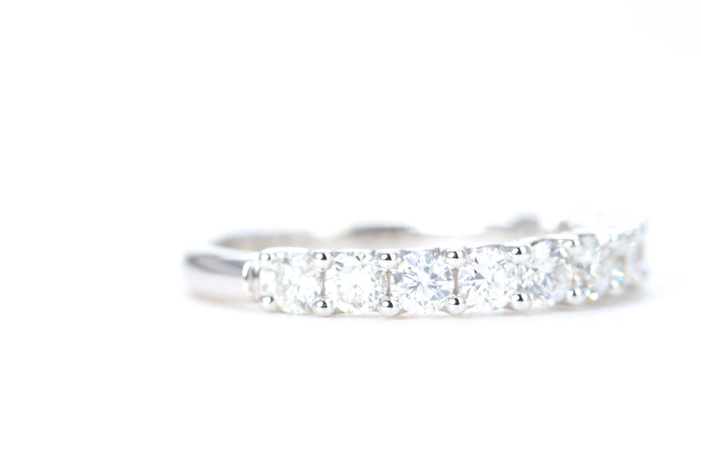 Micro Pavé One Carat Diamond Ring in 14K White Gold