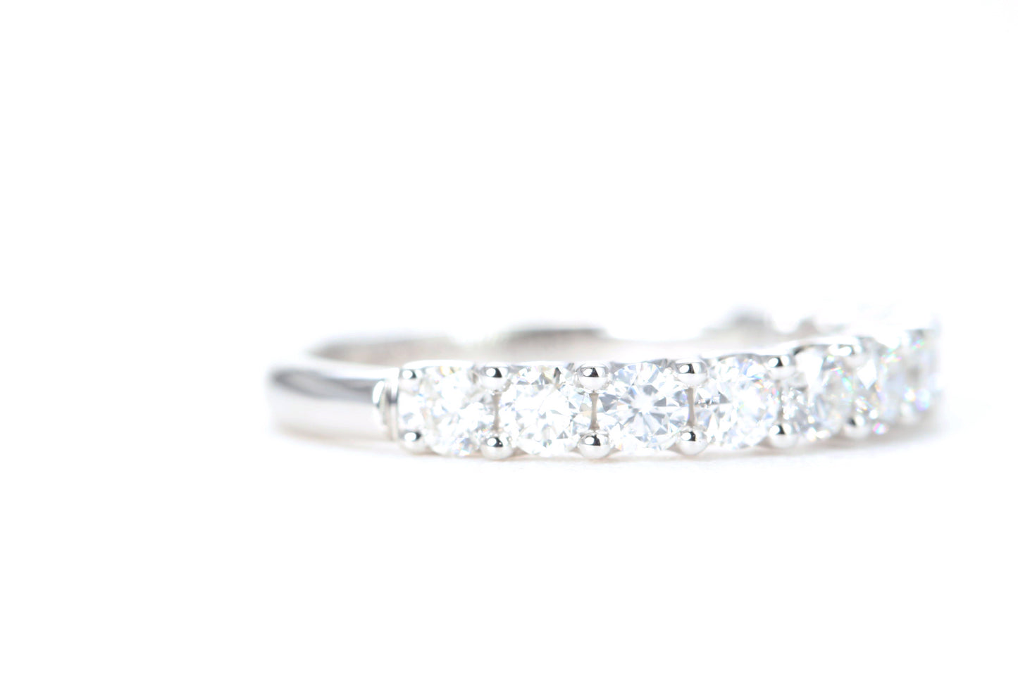 Micro Pavé One Carat Diamond Ring in 14K White Gold