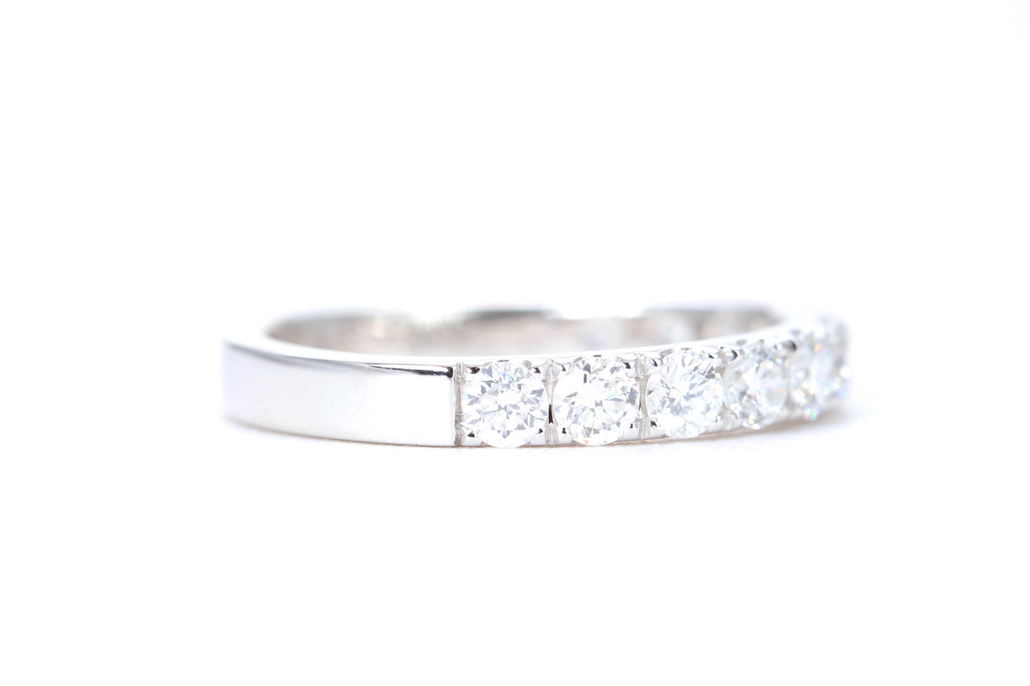 Micro Pavé One Carat Diamond Ring in 14K White Gold