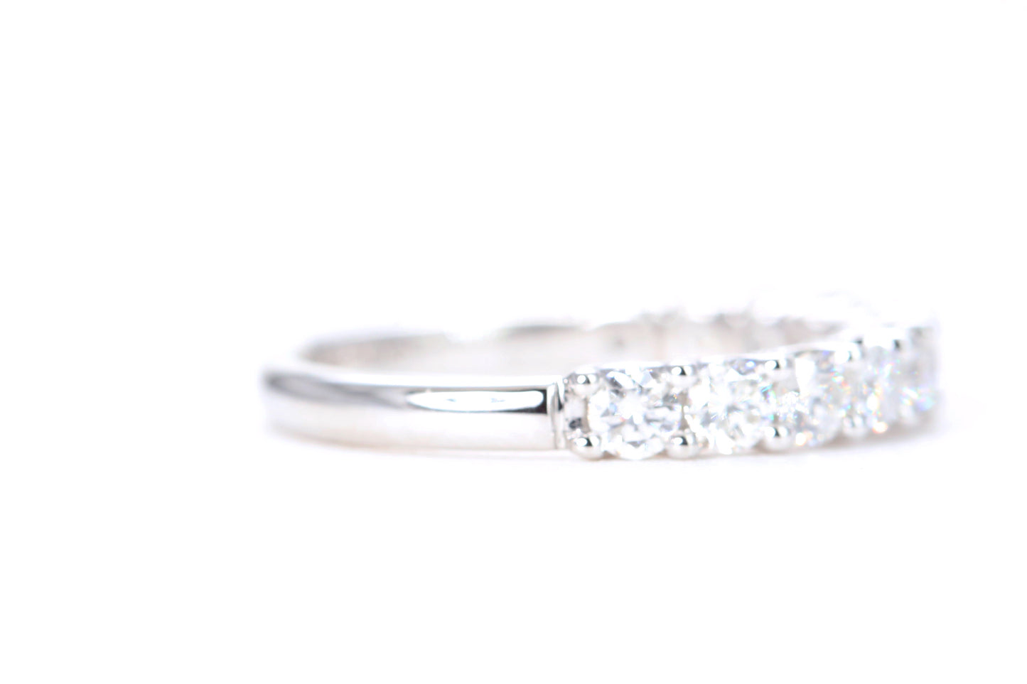 Micro Pavé One Carat Diamond Ring in 14K White Gold