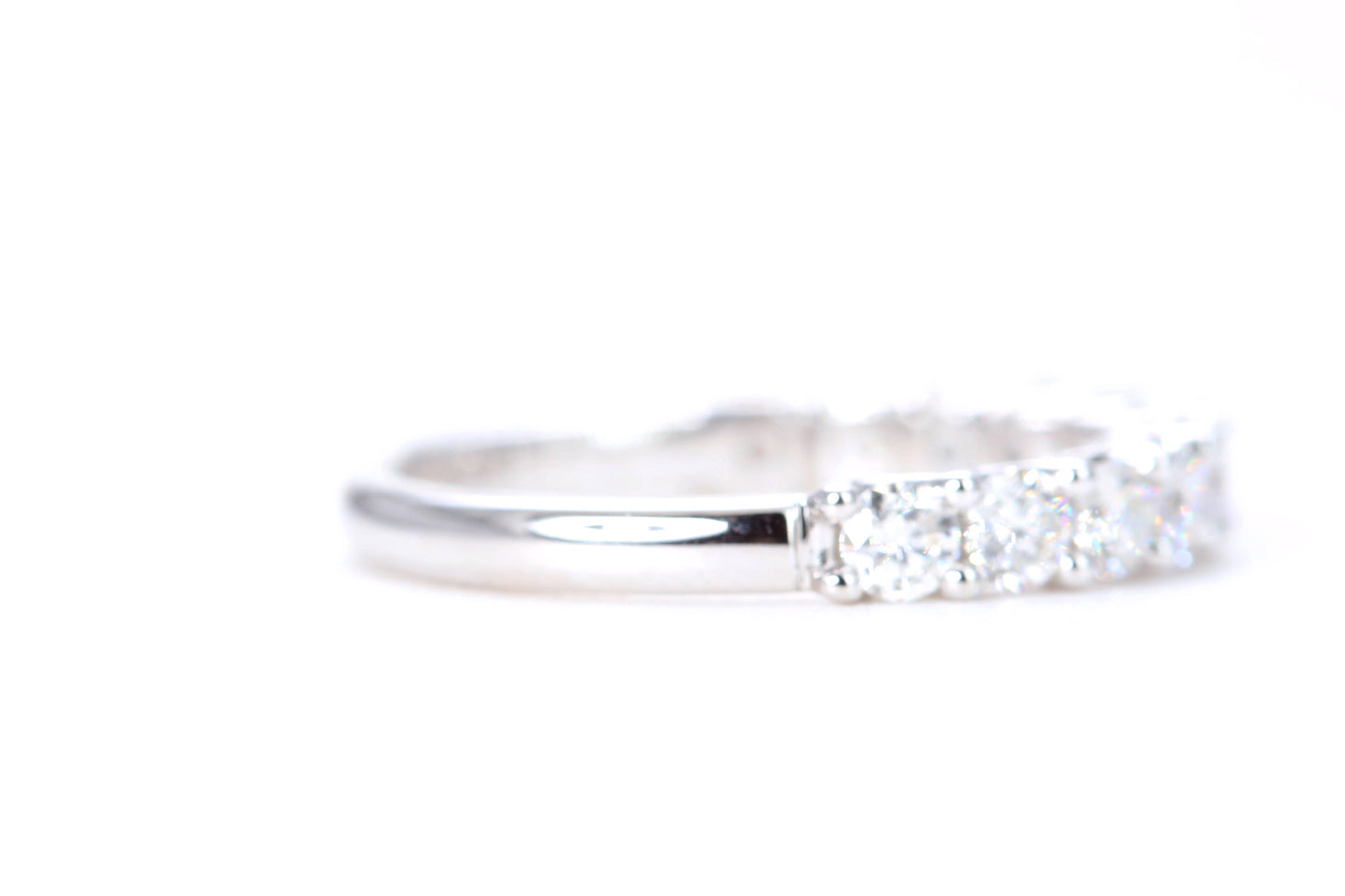 Micro Pavé One Carat Diamond Ring in 14K White Gold