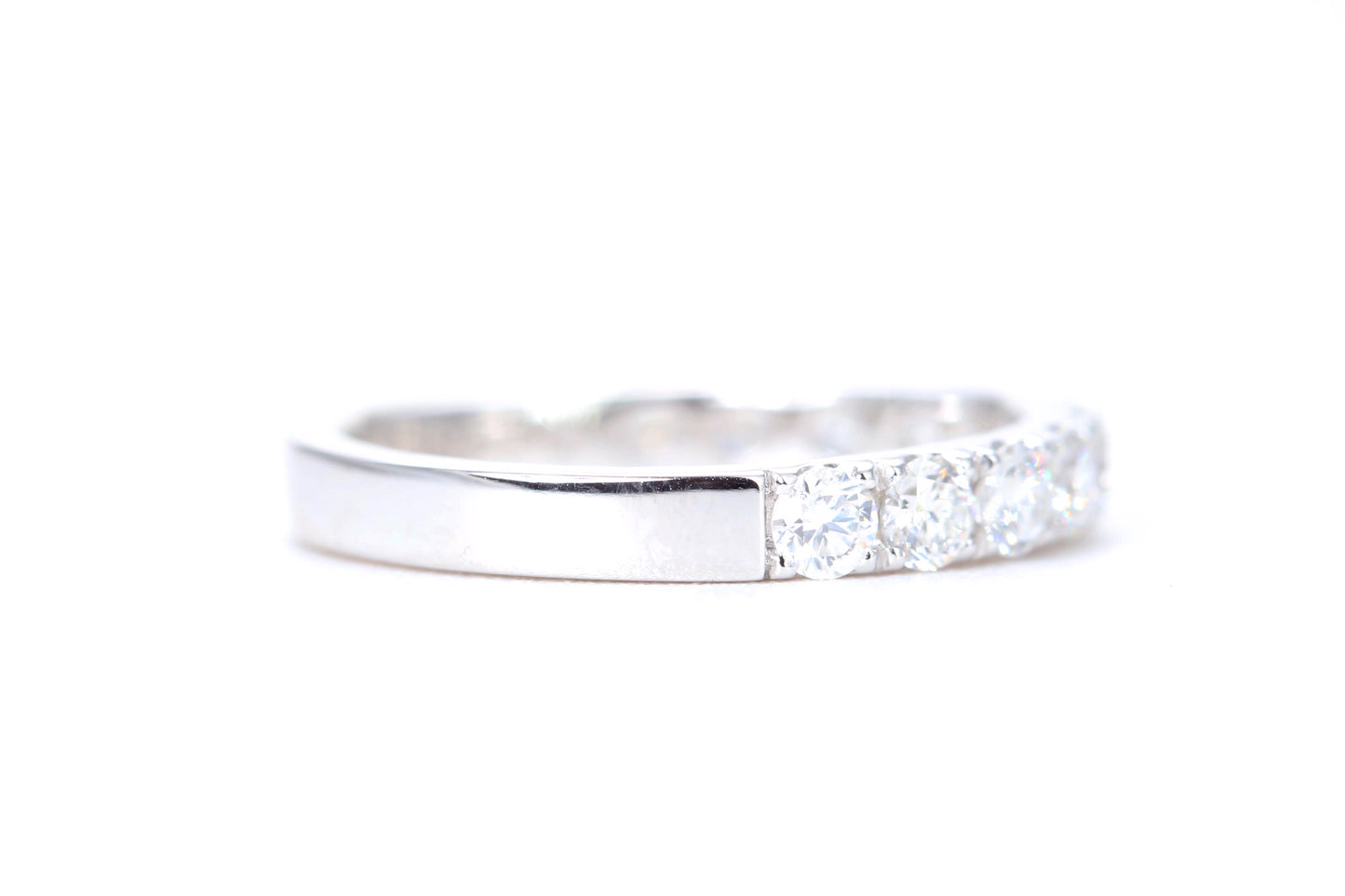 Micro Pavé One Carat Diamond Ring in 14K White Gold