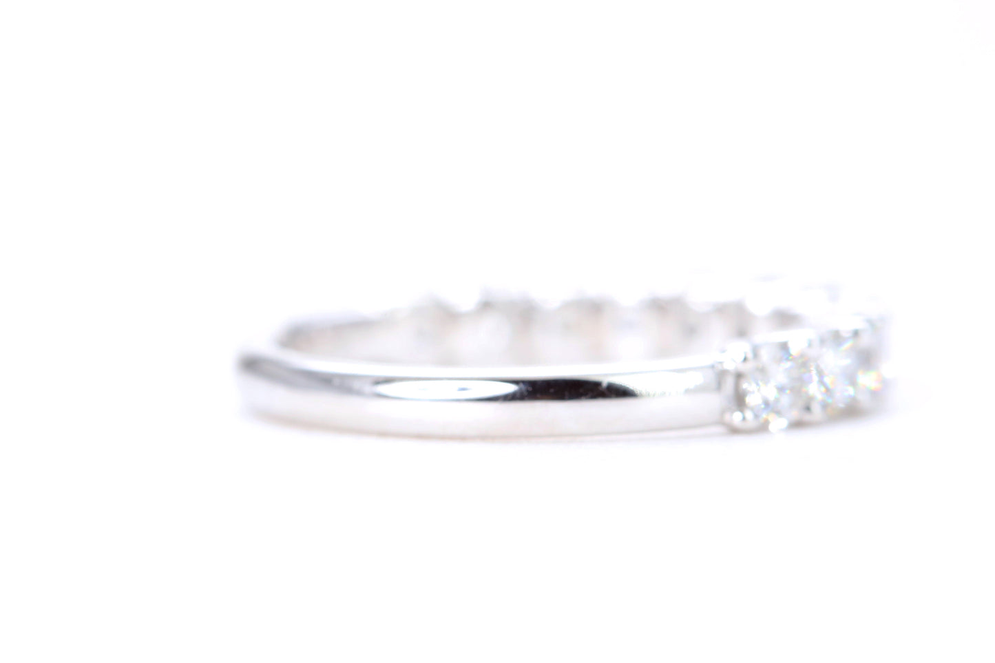 Micro Pavé One Carat Diamond Ring in 14K White Gold