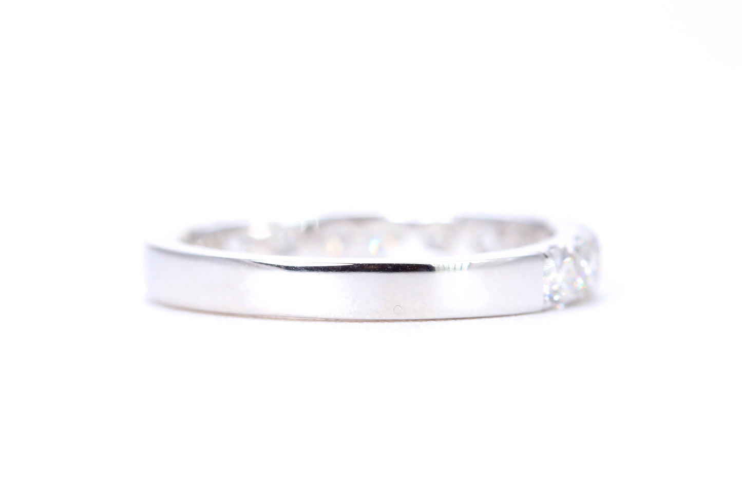 Micro Pavé One Carat Diamond Ring in 14K White Gold