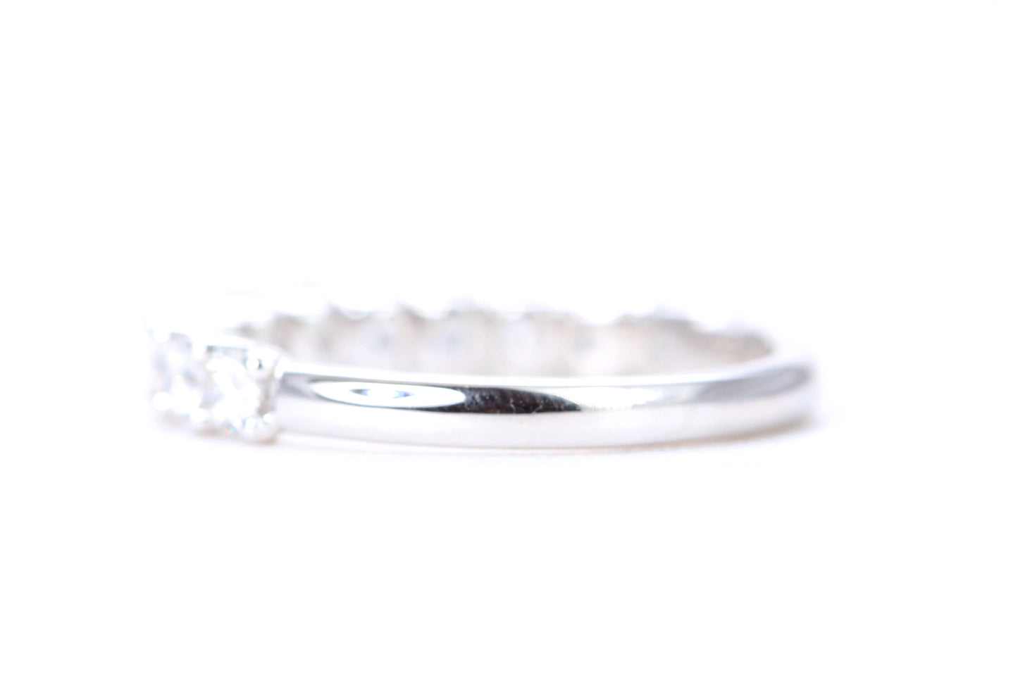 Micro Pavé One Carat Diamond Ring in 14K White Gold