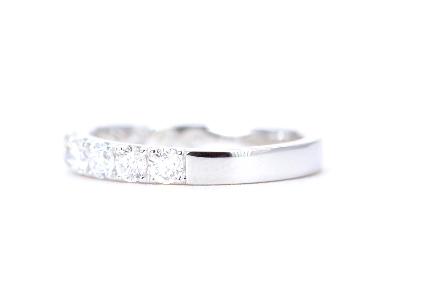 Micro Pavé One Carat Diamond Ring in 14K White Gold