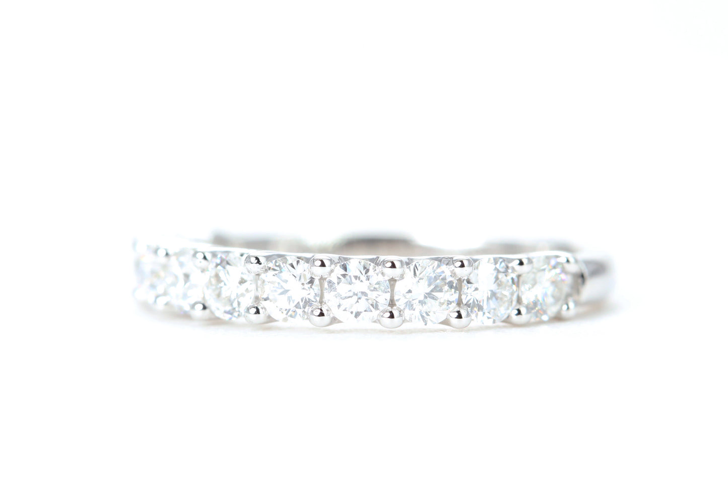 Micro Pavé One Carat Diamond Ring in 14K White Gold
