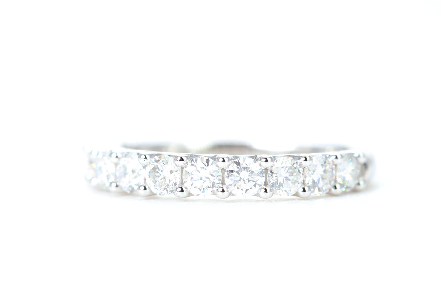 Micro Pavé One Carat Diamond Ring in 14K White Gold