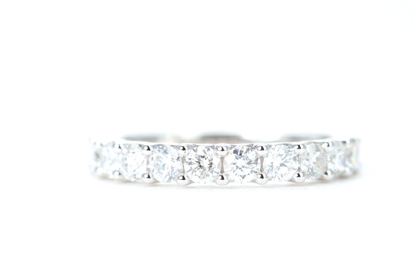 Micro Pavé One Carat Diamond Ring in 14K White Gold