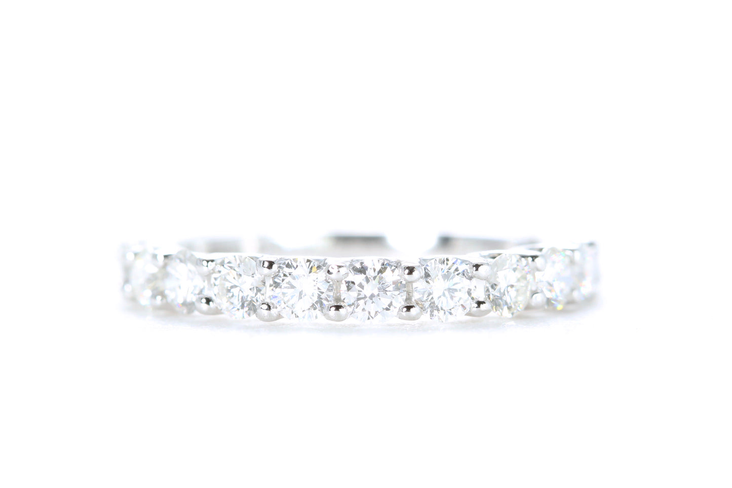 Pavé Diamond Ring One Carat in Platinum