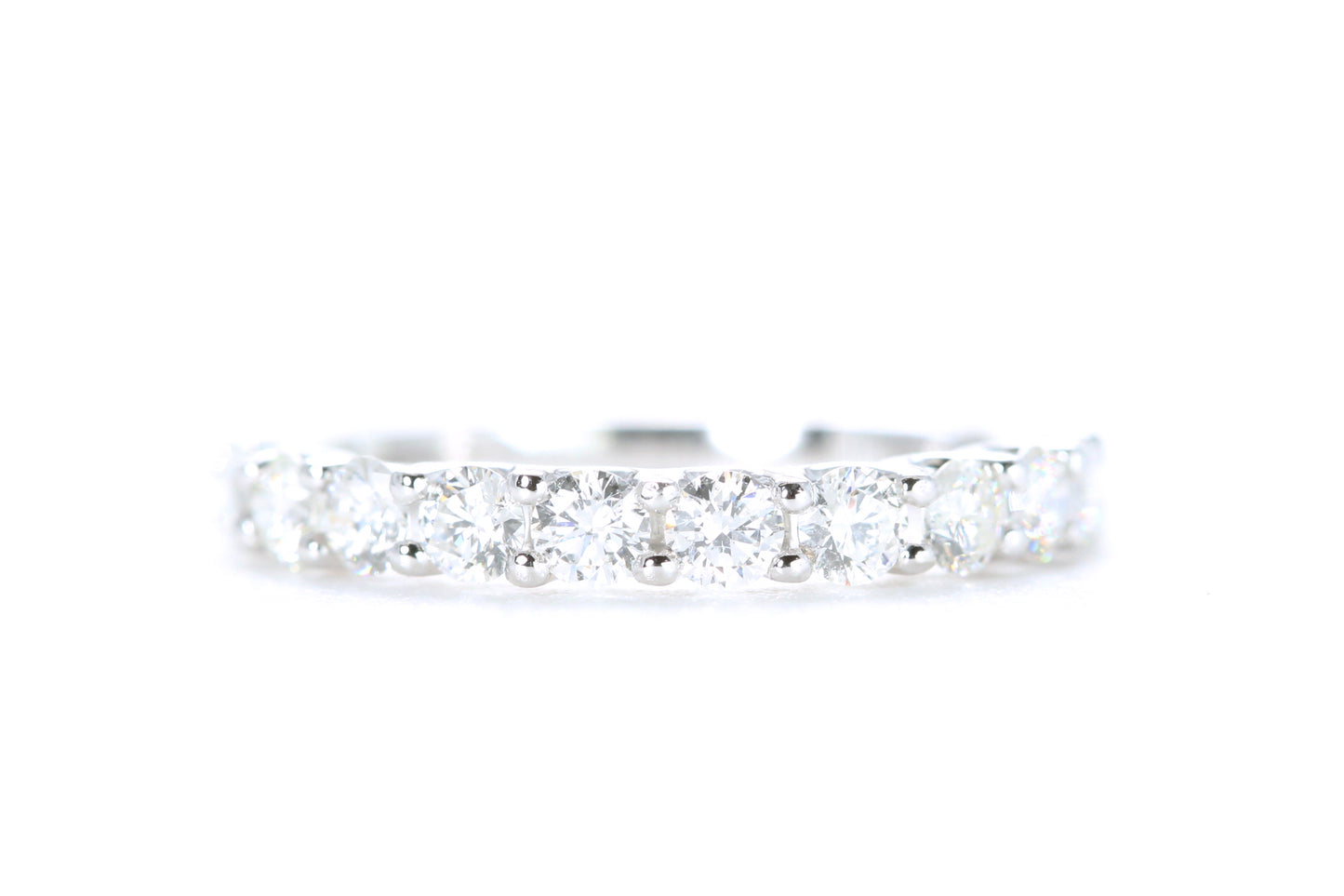 Pavé Diamond Ring One Carat in Platinum